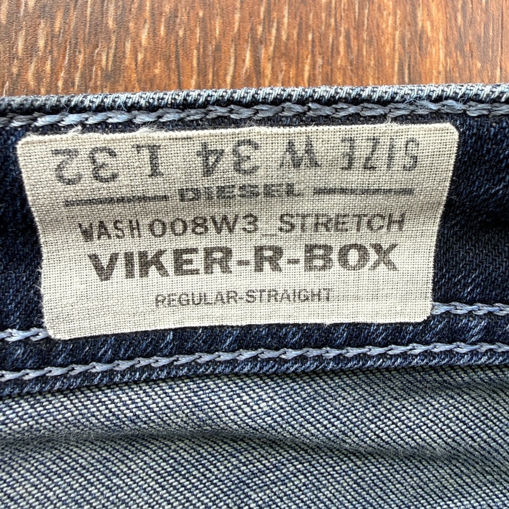 Diesel Men's Deep Indigo Relaxed Jeans 34w 32L - Picture 8 of 10